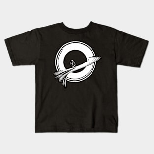 Astronaut entering black hole in space Kids T-Shirt